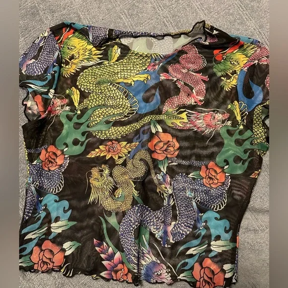 Women’s sheer dragon shirt - Picture 1 of 2